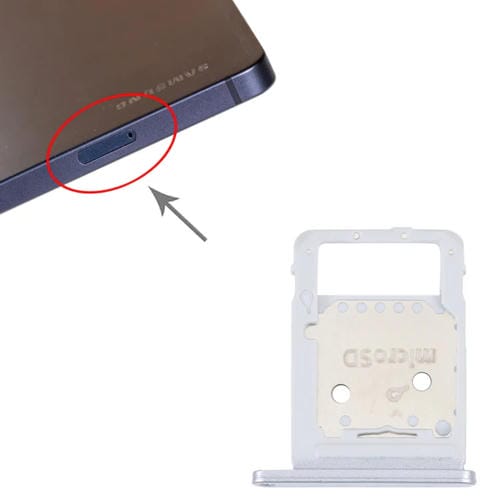 Bandeja de Tarjeta SIM y Micro SD Samsung Galaxy Tab S7 FE SM-T736 (Plata)