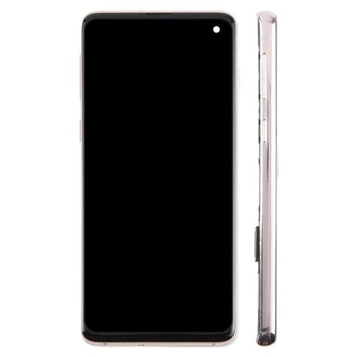 Pantalla LCD TFT de 6,05 pulgadas para Samsung Galaxy S10 4G SM-G973F, digitalizador completo con marco, sin identificación de huellas dactilares (dorado)