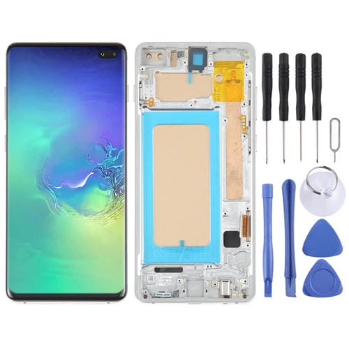 Ecrã TFT LCD Samsung Galaxy S10+ SM-G975 com Moldura sem Identificação de Impressão Digital
