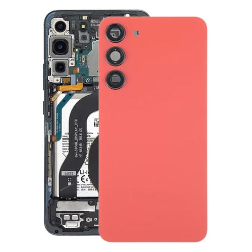 Rückseite Samsung Galaxy S23+ SM-S916B Glas mit Kameraglas (Rot)