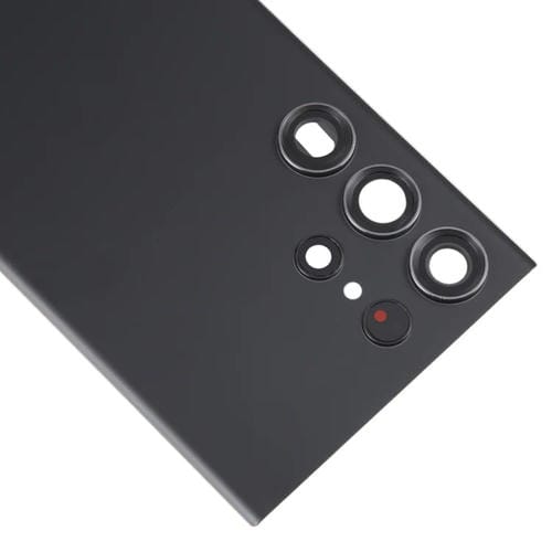 Rückseite des Akkudeckels aus Glas Samsung Galaxy S23 Ultra SM-S918 mit Kameraobjektiv (Schwarz)