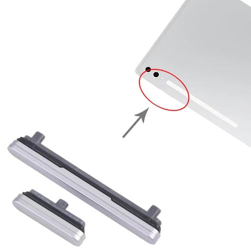 Boutons Samsung Galaxy Tab S10 Ultra SM-X920/X926 Contrôle Volume/Alimentation (Argenté)