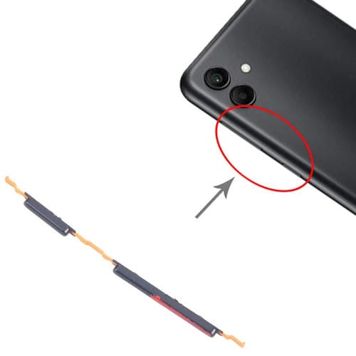Pulsanti di accensione e volume Samsung Galaxy A04 SM-A045F (Nero) (10 unità)