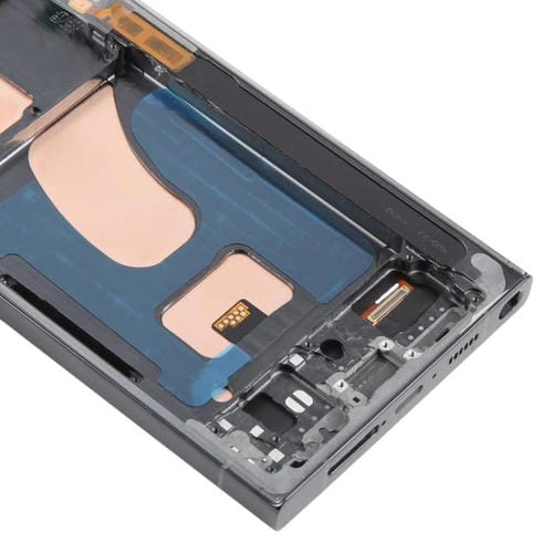 Pantalla LCD TFT de 6,72 pulgadas para Samsung Galaxy S23 Ultra SM-S918B, digitalizador completo con marco, sin identificación de huellas dactilares (verde)