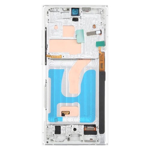 Pantalla LCD TFT de 6,72 pulgadas para Samsung Galaxy S22 Ultra SM-S908B, digitalizador completo con marco, sin identificación de huellas dactilares (plateado)