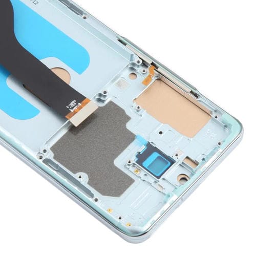 Pantalla LCD TFT de 6,58 pulgadas para Samsung Galaxy S20+ SM-G985F, digitalizador completo con marco, sin identificación de huellas dactilares (azul)