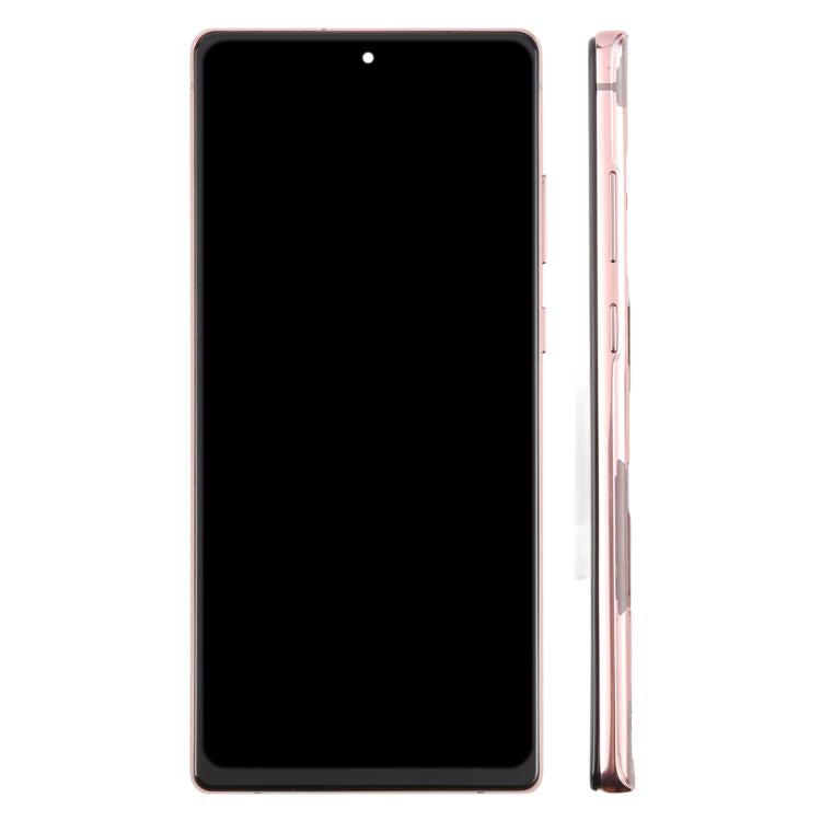 Pantalla LCD TFT de 6,6 pulgadas para Samsung Galaxy Note20 SM-N980F, digitalizador completo con marco, sin identificación de huellas dactilares (dorado)