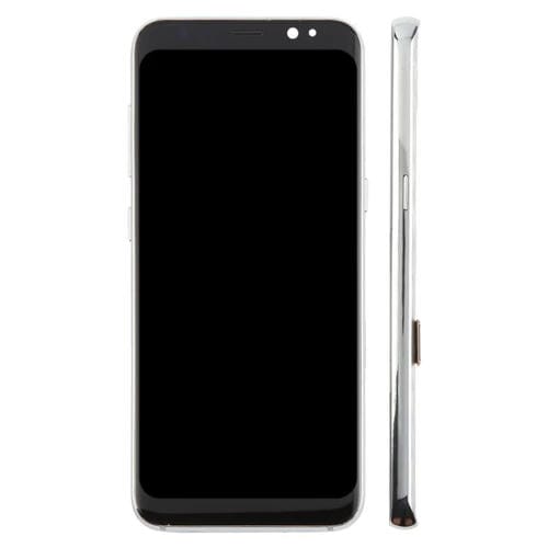 Pantalla LCD TFT de 5,7 pulgadas con digitalizador y marco para Samsung Galaxy S8 SM-G950F (plateada)
