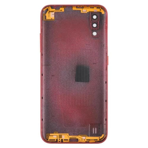 Carcasa trasera con tapa para lente de cámara para Samsung Galaxy A01 SM-A015F (roja)