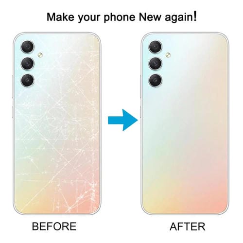 Carcasa trasera con tapa para lente de cámara para Samsung Galaxy A34 SM-A346B (negro)