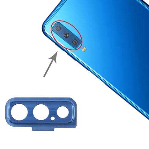 Copertura dell'obiettivo della fotocamera Samsung Galaxy A7 A750F/DS (10 pezzi) (Blu)
