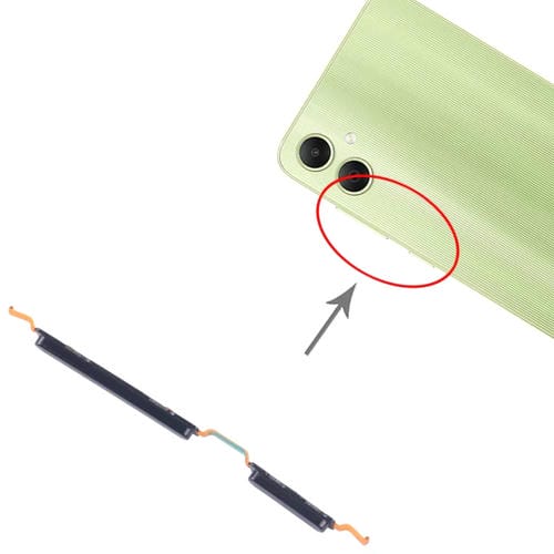 Boutons d'alimentation et de volume Samsung Galaxy A05 5G (SM-A055F) (Noir)