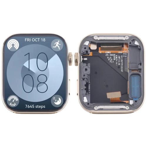 Vollbildanzeige Original Huawei Watch Fit 3 mit Rahmen (Gold)