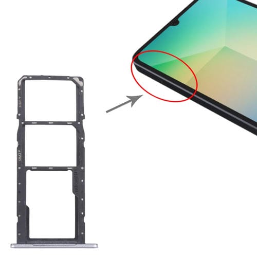 Tabuleiro Cartão SIM e Micro SD Samsung Galaxy A06 SM-A065F (Prata)