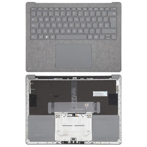 Tastiera britannica Custodia con Pannello Touch Microsoft Surface Laptop 3 / 4 / 5 13,5 Pollici (Grigio)
