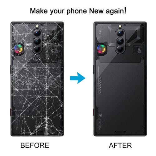 Tampa Traseira da Bateria de Vidro Transparente ZTE Nubia Red Magic 8S Pro Nx729J