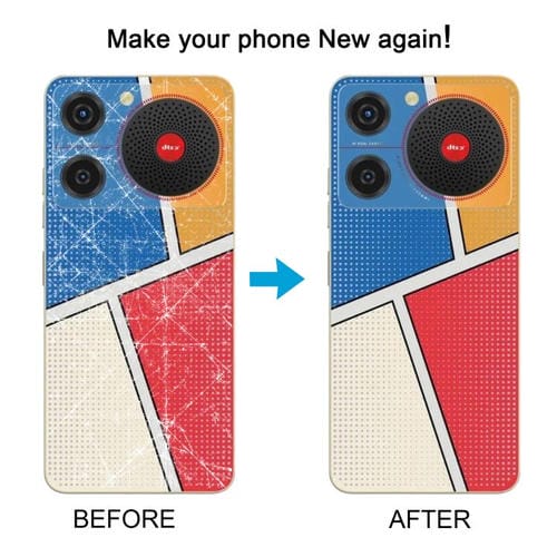 Dosseret en verre de batterie avec cadre central et couvercle d'objectif d'appareil photo ZTE Nubia Music Z2353 (jaune)