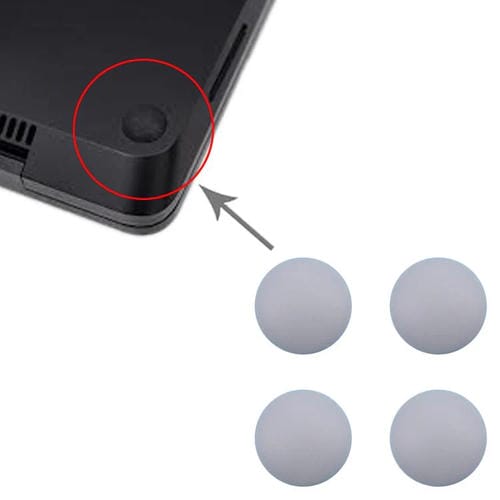 Rubber Mats 4 in 1 Microsoft Surface Laptop 3 / 4 / 5 (Silver)