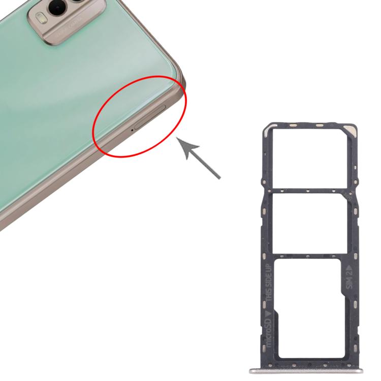 Vassoio Scheda SIM Originale Nokia C32 + Micro SD (Dorata)
