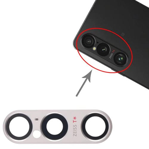 Couverture Originale Lentille Appareil Photo Arrière Sony Xperia 1 VI (Argent)