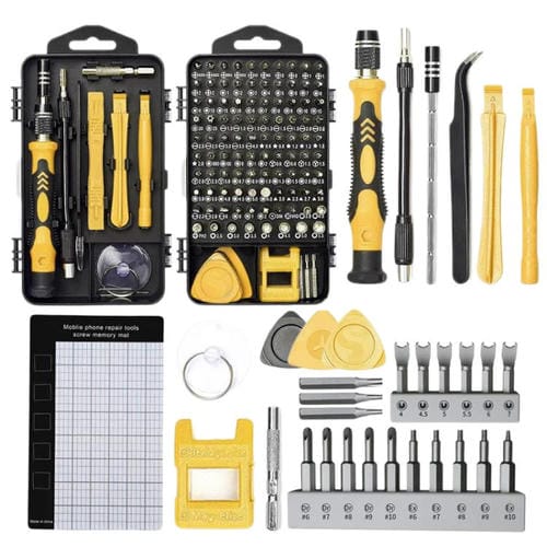 Kit di Cacciaviti Magnetici di Precisione 122 in 1 (Giallo)