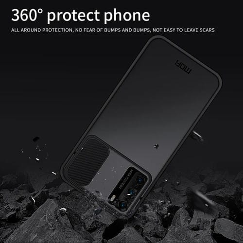Para Huawei P40 MOFI Xing Dun Series PC + TPU Anti-peep Carcasa protectora todo incluido impermeable y anti-caída, Translúcido Frosted (Negro)