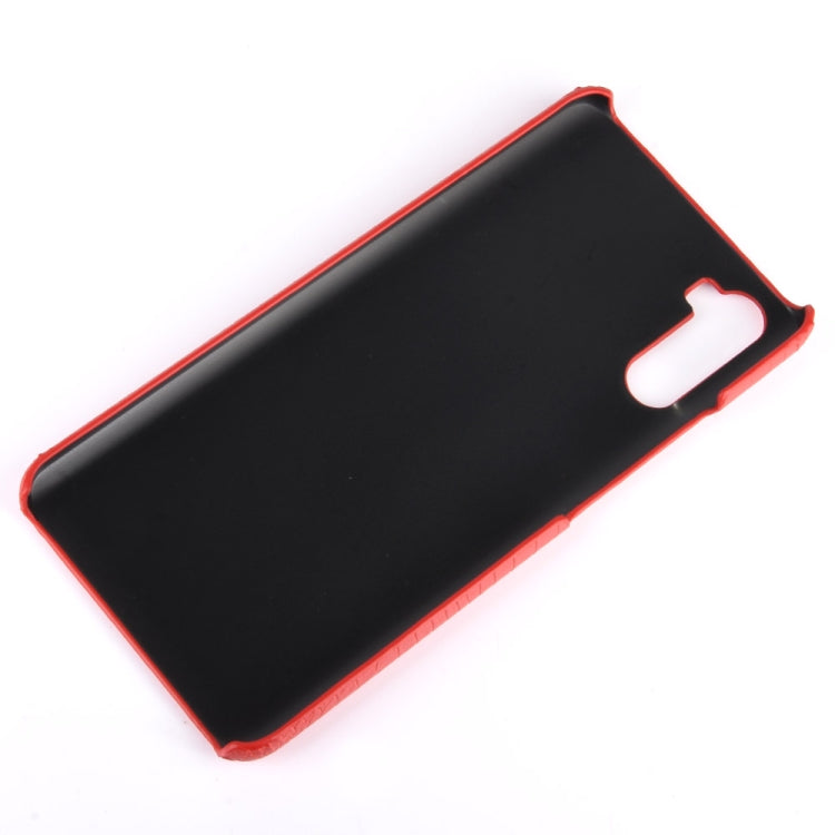 Para Huawei Mate 40 Lite / Maimang 9 Funda PC + PU con textura de cocodrilo a prueba de golpes (rojo)