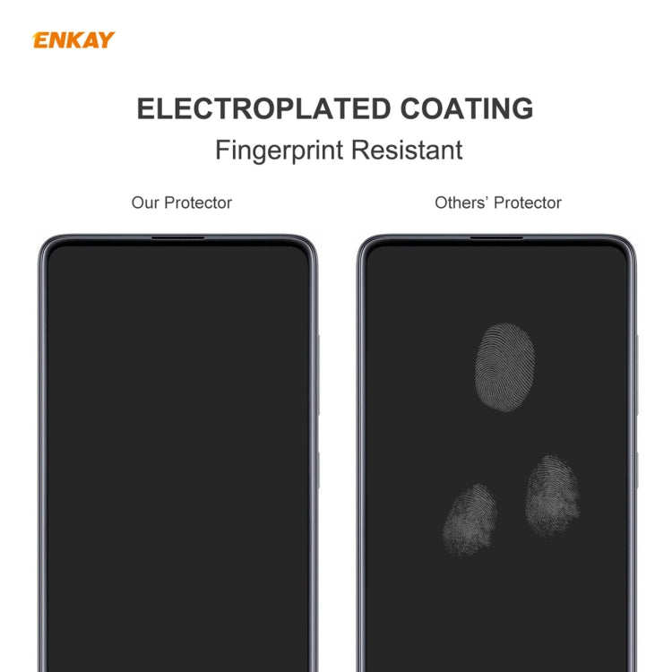 Para Huawei P Smart 2021 10 PCS Enkay Hat-Prince 0.26mm 9h 2.5D Película de vidrio templado de borde curvo