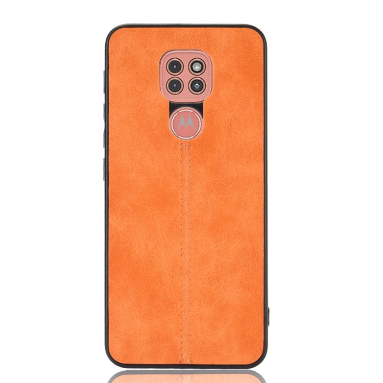 Para Motorola Moto G9 / G9 Play Estuche para PC + PU + TPU a prueba de golpes con patrón de vaca de coser