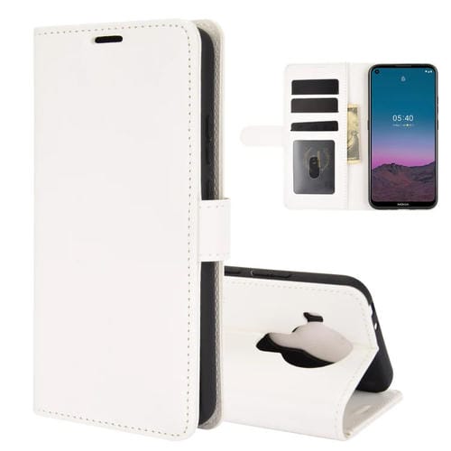 Para Nokia 5.4 R64 Funda protectora con solapa horizontal con textura con soporte y ranuras para tarjetas, billetera y marco de fotos
