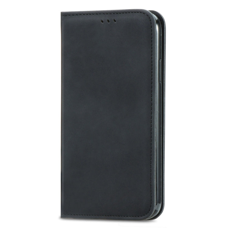 Para Huawei Nova 8 SE Retro Siente Sienta Asunto Magnético Funda de cuero Horizontal Flip con Titular y Slots de Tarjetas y Marco de Photo (Negro)