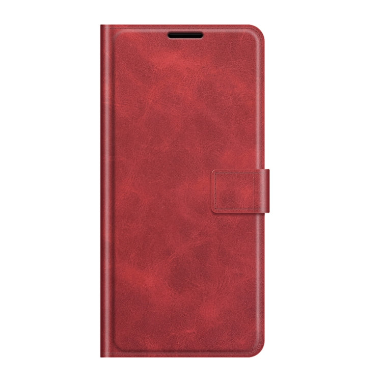 Para ZTE Blade A7S 2020 Patrón de pantorrilla retro Hebilla de cuero Horizontal Flip Funda con soporte y tragamonedas y billetera (rojo)