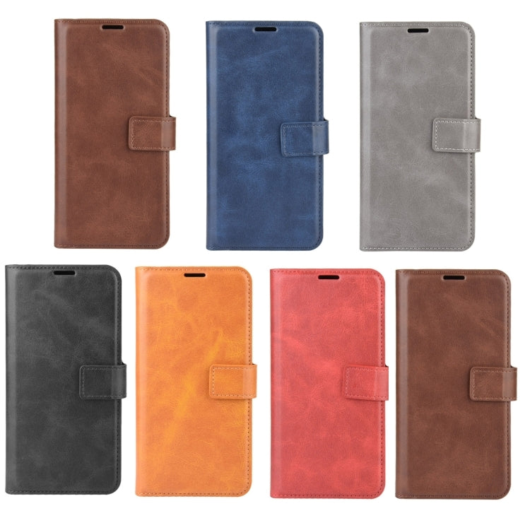 Para ZTE Blade A7S 2020 Patrón de pantorrilla retro Hebilla de cuero Horizontal Flip Funda con soporte y tragamonedas y billetera (rojo)