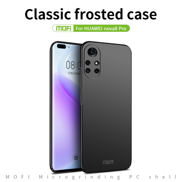 Para Huawei Nova 8 Pro Mofi Frosted PC Funda Duro Ultra-Thin (Oro)