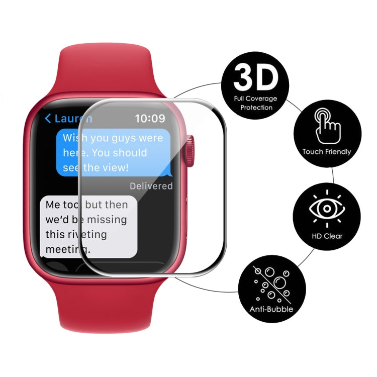 1 PC Protector de Pantalla para Apple Watch Series 7 41mm Enkay Hat-Prince 3D Cobertura Completa Soft PC Edge + PMMA HD - MOVILSTORE