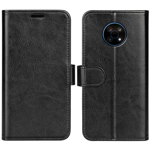 Para NOKIA G50 R64 TEXTURE PROTECTOR PROTECTOR DE TELÉFONO PUBLIMIENTO SOLO HORIZONTAL CON TITULARES Y TARJETAS Y MADERA Y FRAMEA DE FOTO (NEGRO)
