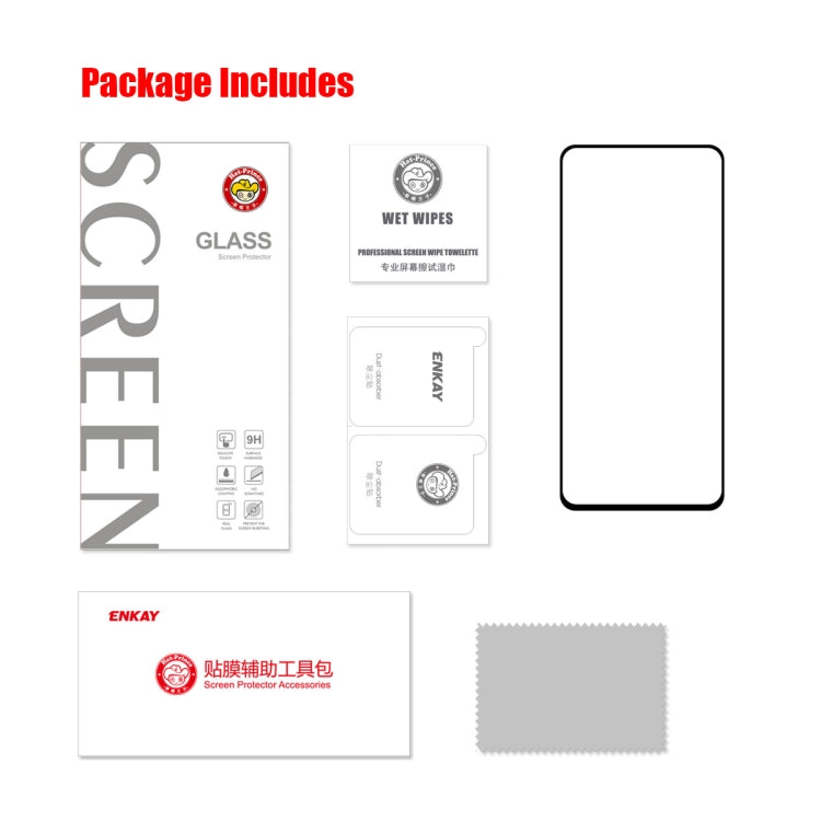 1 PCS para Xiaomi Black Shark 5/5 Pro Enkay Pegamento completo 0.26mm 9h 2.5D Vidrio templado Película completa