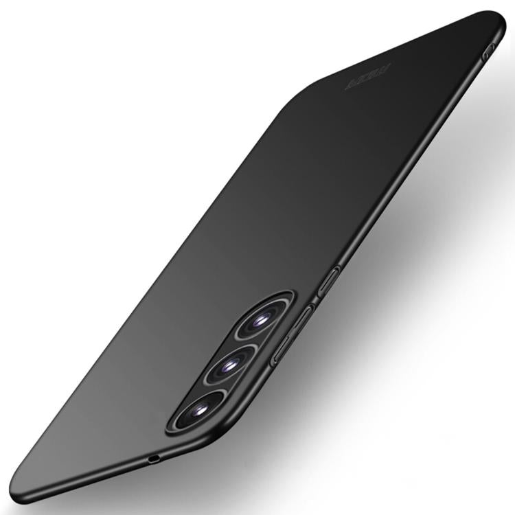Funda rígida ultrafina de policarbonato esmerilado MOFI para Samsung Galaxy S25 Edge 5G (negra)