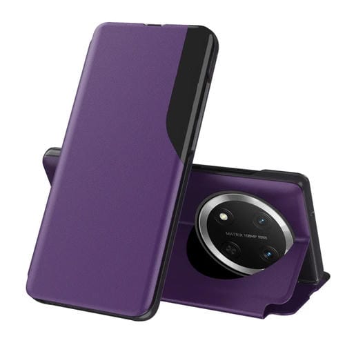 Funda de Cuero con Tapa Abatible para Honor X9C Attraction (Morado)