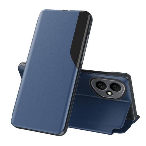 Funda de cuero con tapa abatible para Honor 400 Global (156,5 mm) (azul)