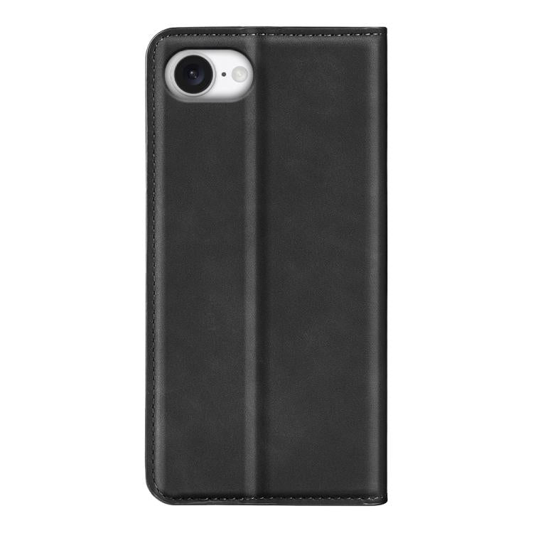 Funda de Cuero con Ventosa Magnética Retro-Skin para iPhone 16E (Negra)