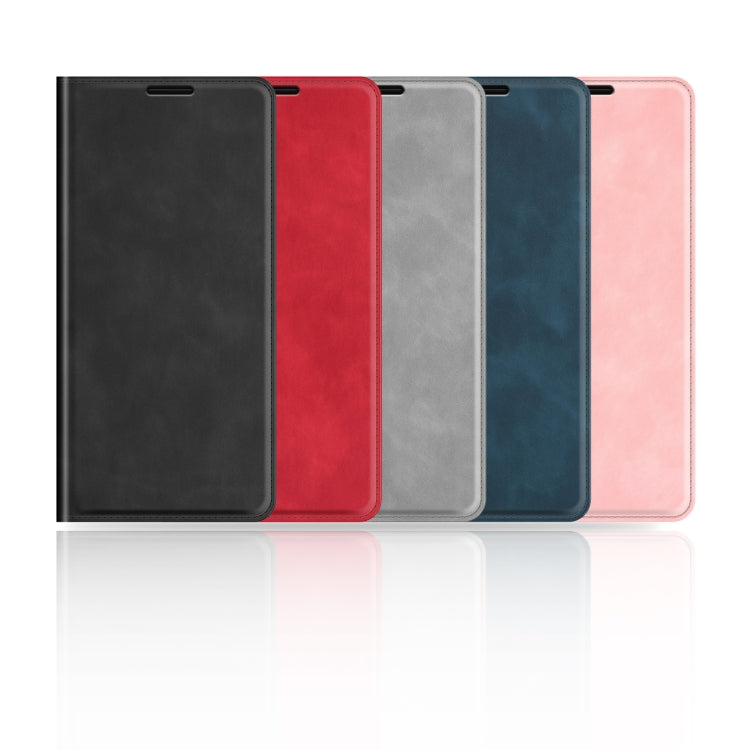 Funda de Cuero con Ventosa Magnética para iPhone 16E Retro-Skin (Rosa)