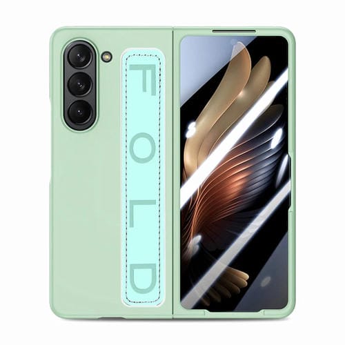 Funda para Samsung Galaxy Z Fold5 5G Pulsera Integrada Cuero Genuino (Verde)