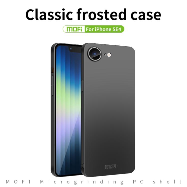 Funda rígida ultrafina de policarbonato esmerilado Mofi para iPhone 16E (Roja)