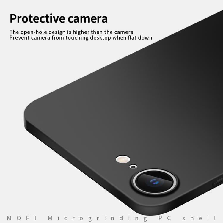 Funda rígida ultrafina de policarbonato esmerilado Mofi para iPhone 16E (Roja)