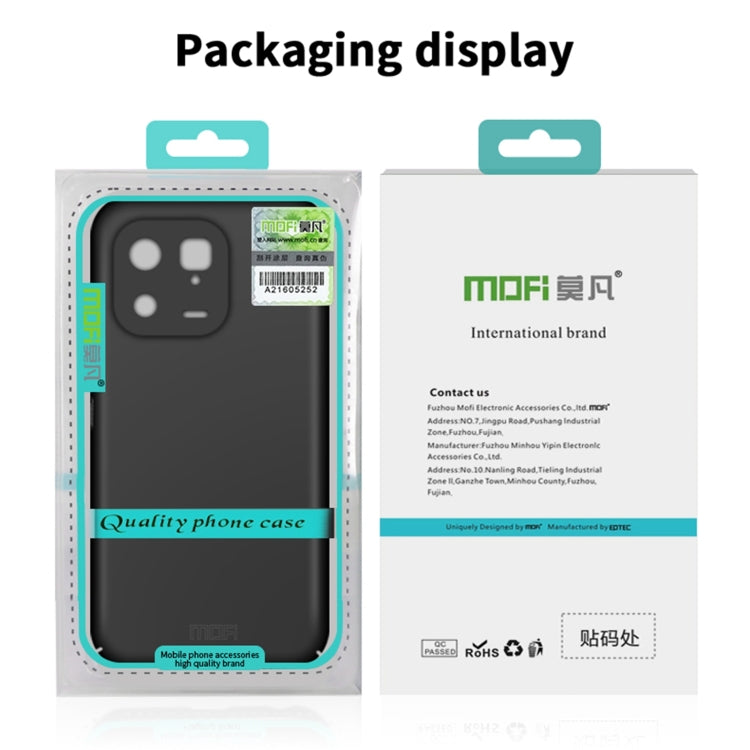 Funda rígida ultrafina de policarbonato esmerilado Mofi para iPhone 16E (Roja)