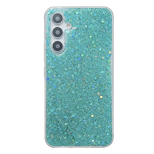 Estuche para Teléfono Samsung Galaxy A05S TPU Epoxi con Lentejuelas Brillantes (Verde)