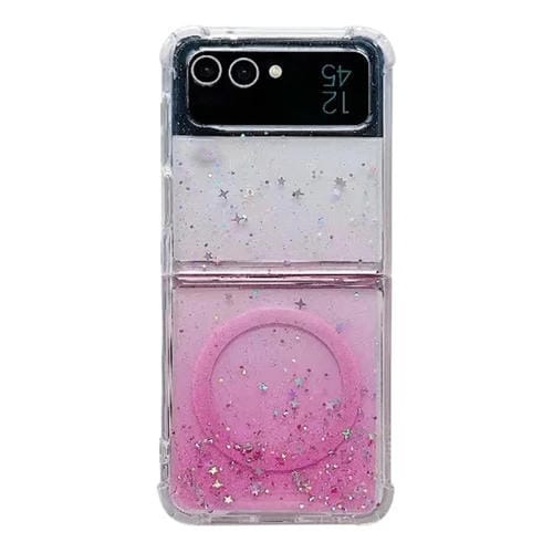 Funda Protectora para Teléfono Samsung Galaxy Z Flip3 Magsafe Glitter TPU (Rosa)