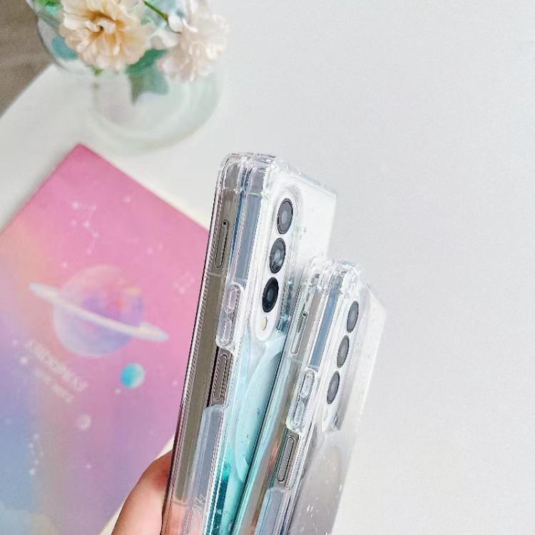 Funda protectora de TPU con purpurina Magsafe para Samsung Galaxy Z Fold7 (verde)