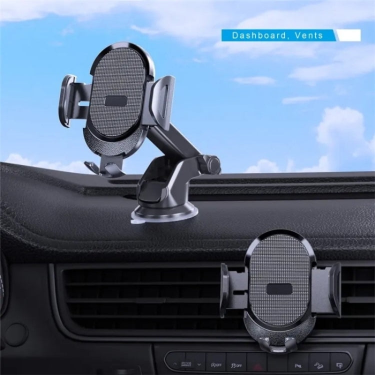 D33 Soporte para Teléfono de Coche con Ventosa y Sensor de Gravedad con Clip para Ventilación de Aire (Negro)